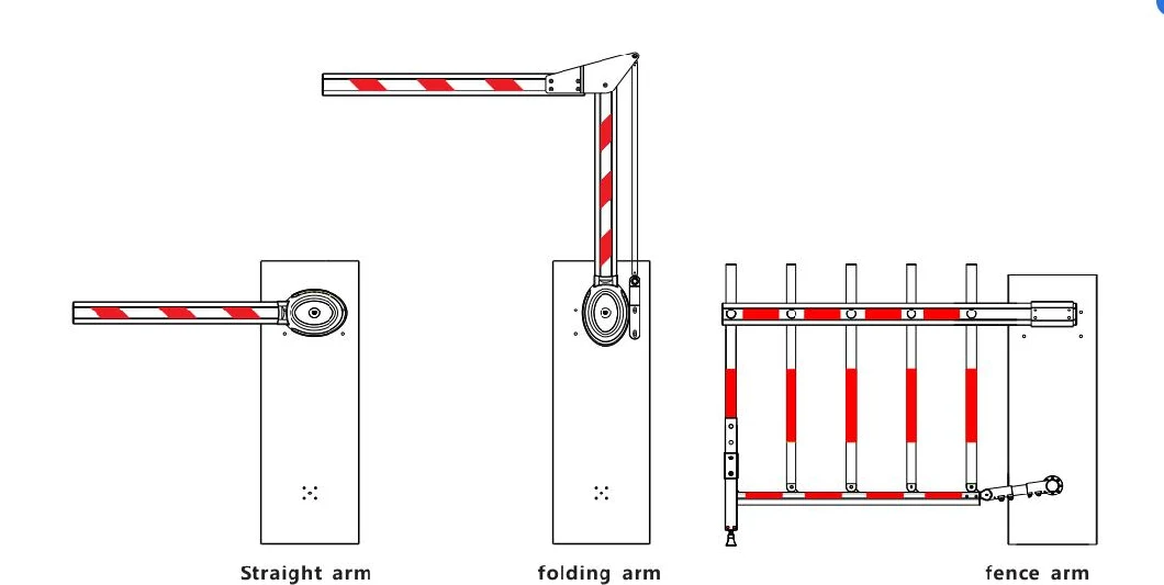 6 Meter Parking Boom Barrier Gate with LED