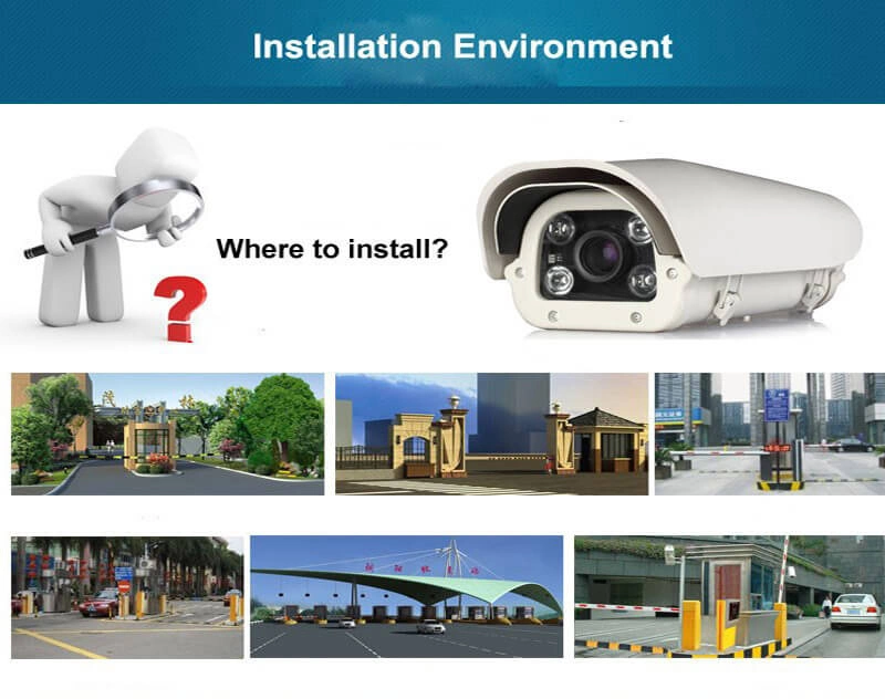 2.0MP 1080P License Plate Recognition Anpr Lpr Capture IP Security Camera Reader System Suitable Outdoor Waterproof IP 66 for Parking