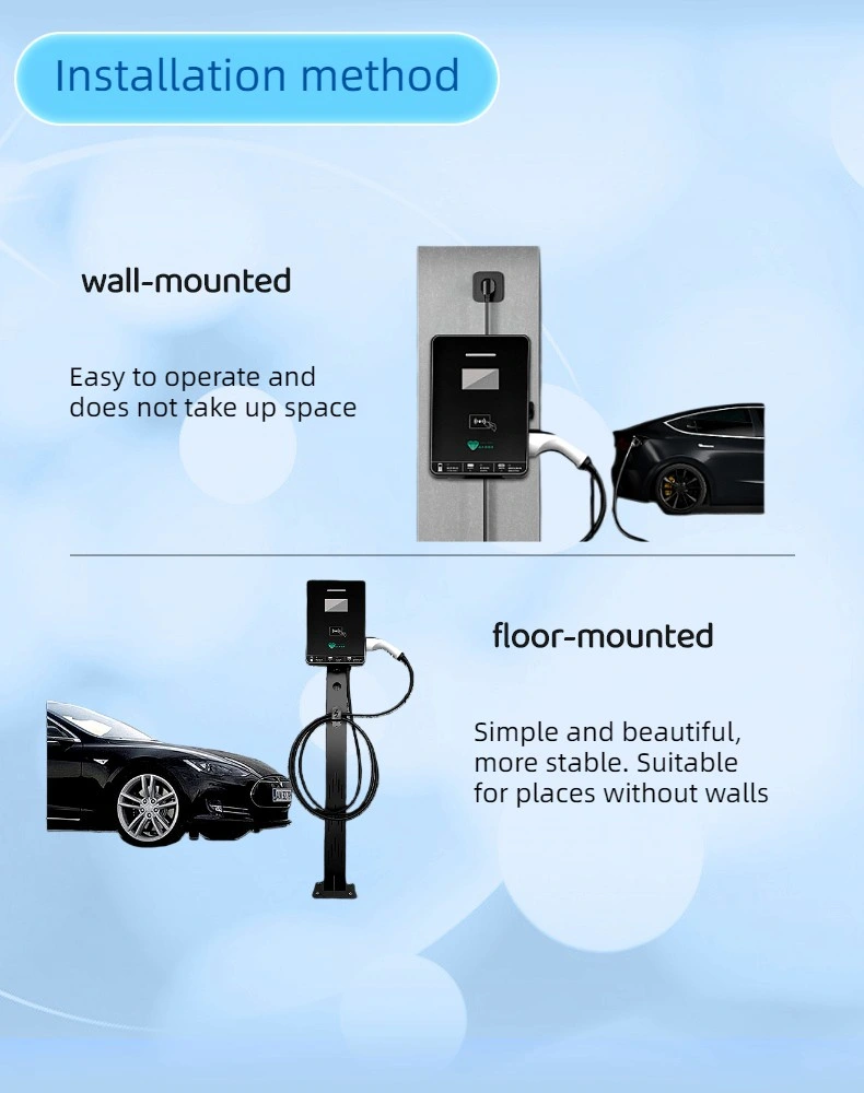 7kw 11kw 22kw Portable Wall EV Car battery Ocpp AC Electric Charging Station Wallbox Mobile Bidirectional Home EV Charger 32A Gbt
