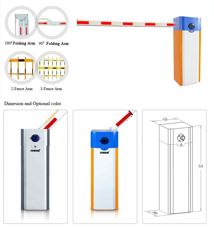 Toll Gate Straight Boom High Speed Magnetic DC Motor Barrier Gate