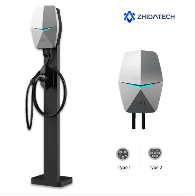 AC 32A 7kw IP66 Electric Vehicle EV Charger with Type 1 Type 2 Plug