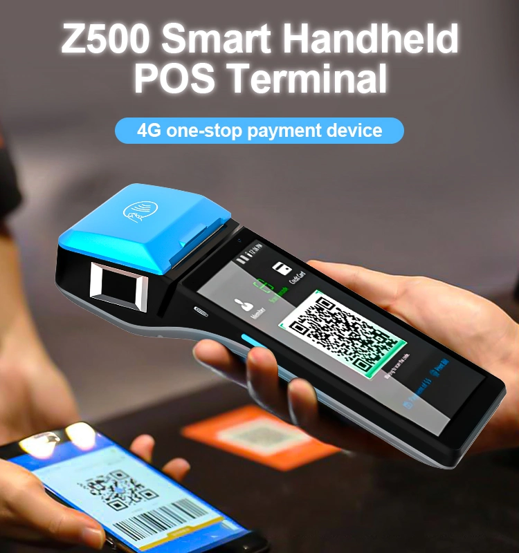 Android 11.0 RFID POS Terminal WiFi 4G Payment Machine Handheld Car Parking POS Systems (Z500)