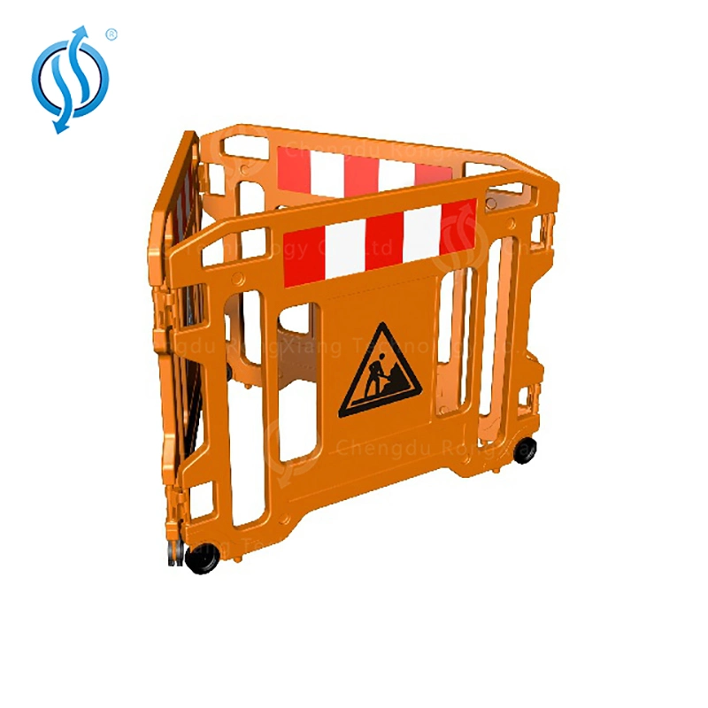Plastic Reflector Expandable Barrier Fence Gate in Orange Wholesale