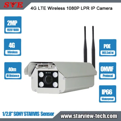 4G LTE Wireless 2.0MP 1080P License Plate Recognition Anpr Lpr Capture Reader System for Parking Lpr IP Security Camera