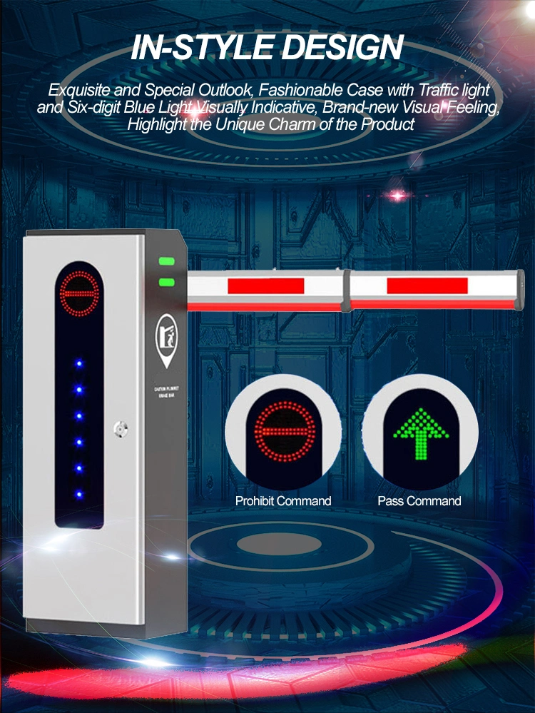 Boom Barrier Gate System High Speed Straight Arm Barrier Gate for Car Parking Management