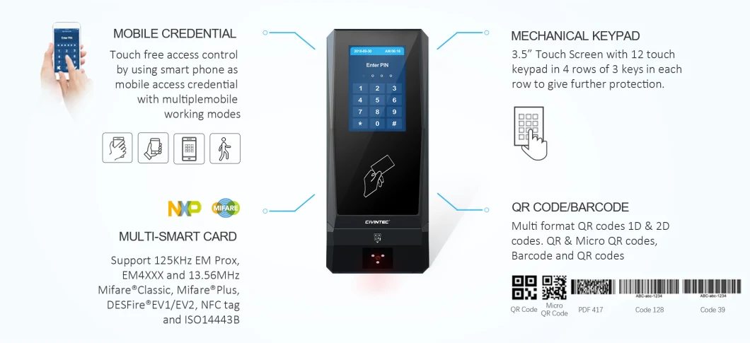 CT9 BLE Long Range RFID WiFi School Bus Attendance Parking Payment System for Waterproof