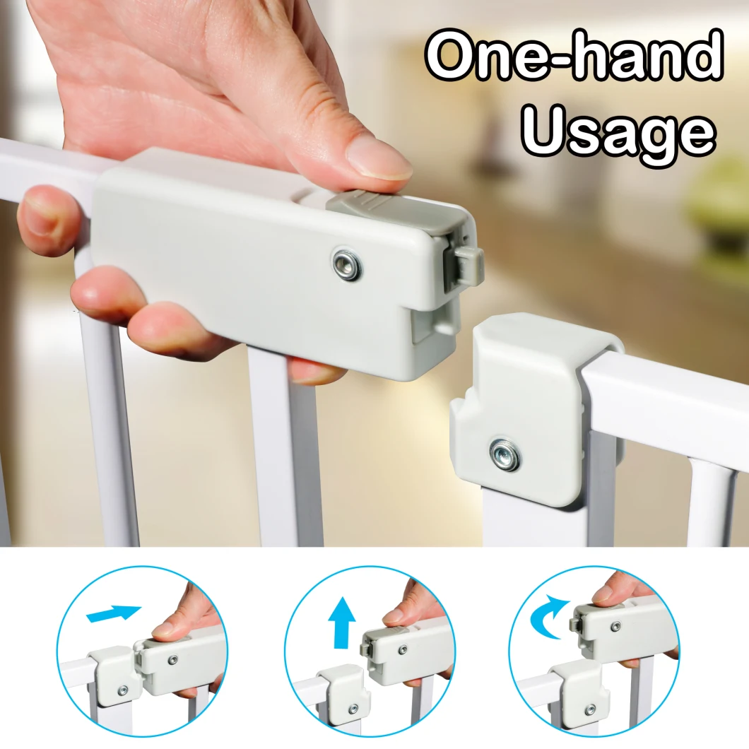 Safety Gate for Doorways and Stairs Auto Close Door for Kids and Dog Pets Extra Wide Fence Barrier Protection Child Gates