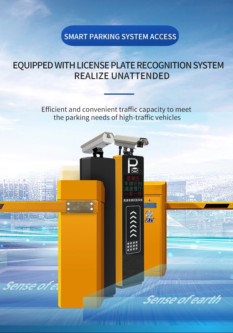 Heavy Duty Electric Boom Straight Barrier Gate with Car Parking Lock Toll Management System