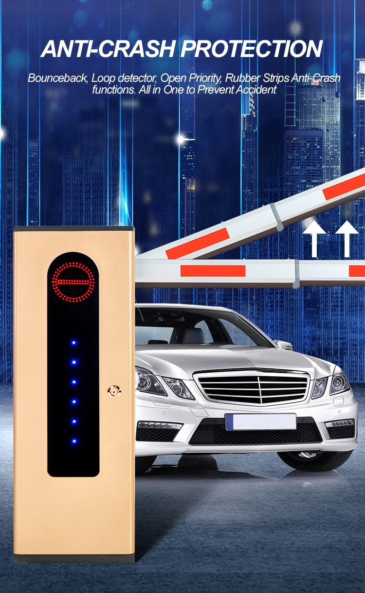 Boom Barrier Gate System High Speed Straight Arm Barrier Gate for Car Parking Management